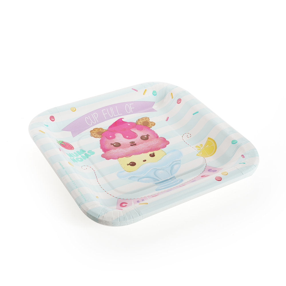 8 Num Noms 7" Square Paper Plates