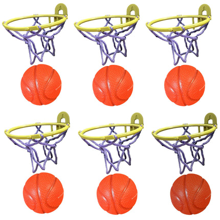 Mini Basketball & Hoop Games - 6 Pack