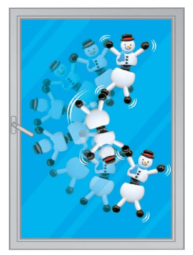 6 Snowman Window Crawlers