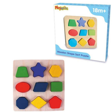 Wooden Colour Shape & Sort Puzzle (Single)