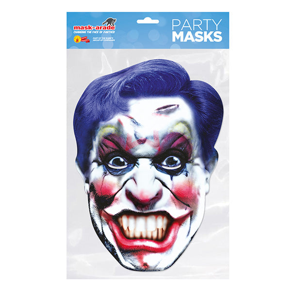 Clown Horror Party Mask – Full Face Cardboard Mask Eye Cut-Outs Parties