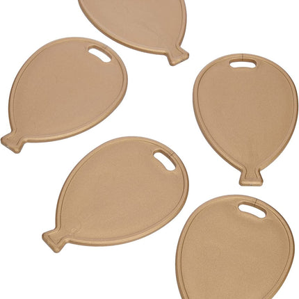 20 Plastic Balloon Shaped Weights - Gold
