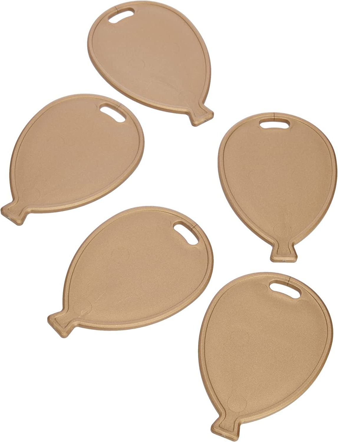 20 Gold Plastic Balloon Shaped Weights