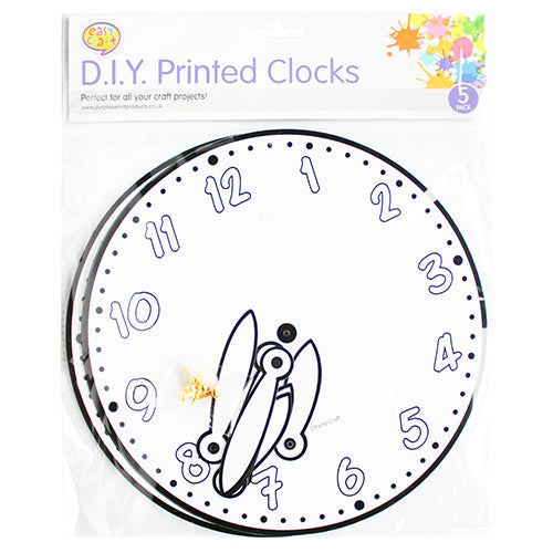 5 D.I.Y Printed Clocks (Single)