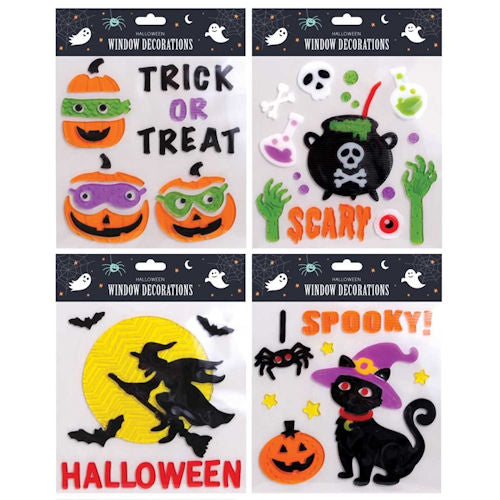 Halloween Window Gel Stickers - Assorted