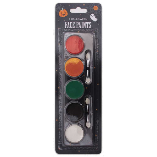 Halloween Face Paint - Set Applicators Costume Makeup Kit Parties