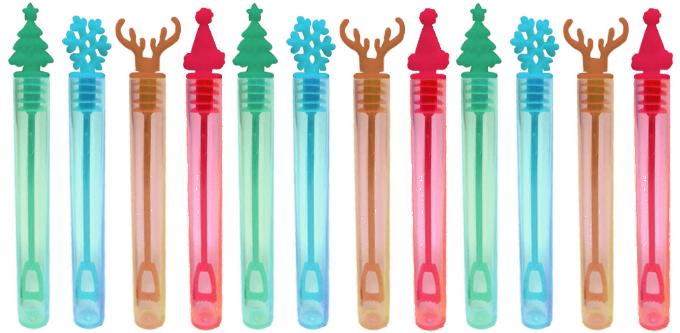 12 Christmas Bubble Tubes