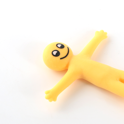 Yellow Stretchy Smiley Men - 12 Pack