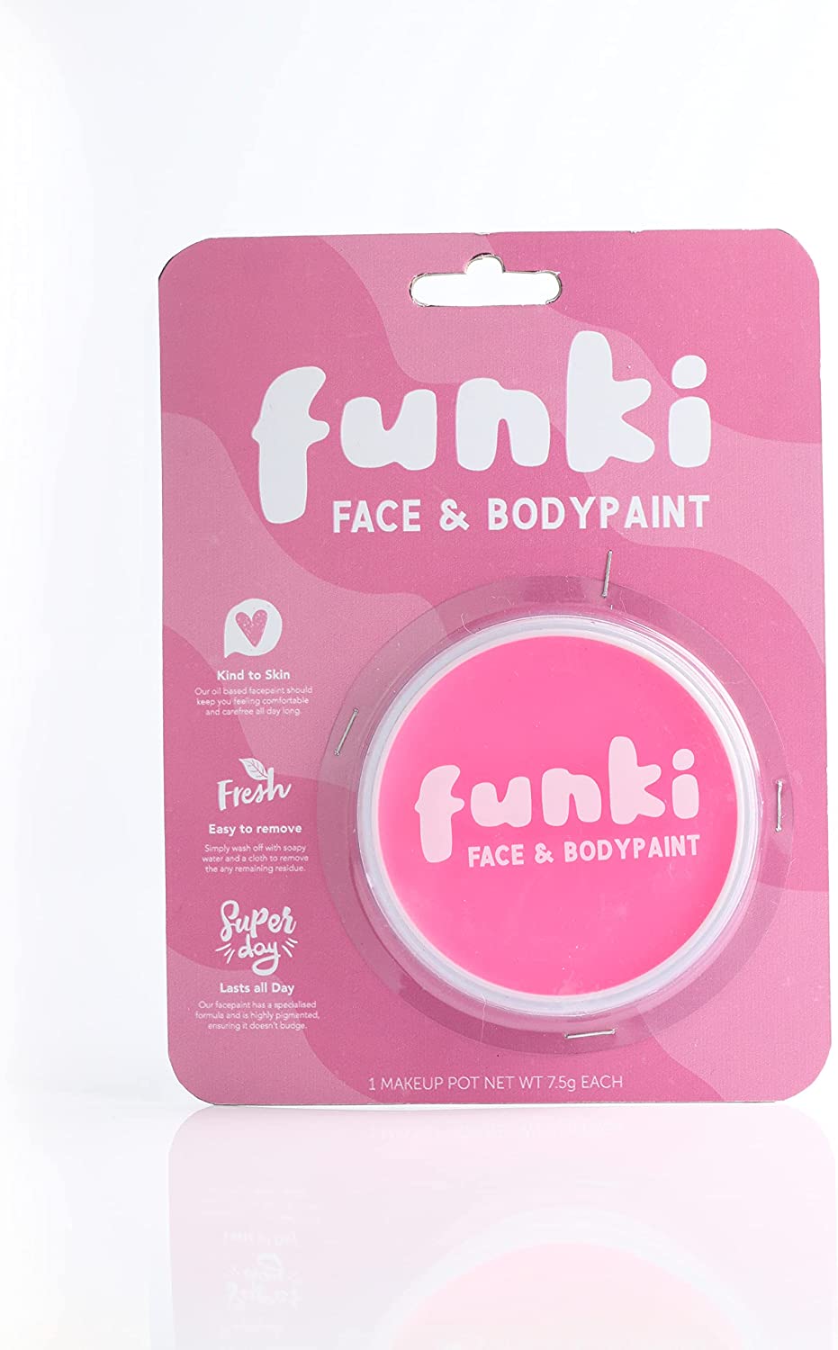 Funki Pink Face Paint Tub – Bright Vibrant Colour Easy Apply Remove Skin Friendly Parties Fancy Dress Festivals