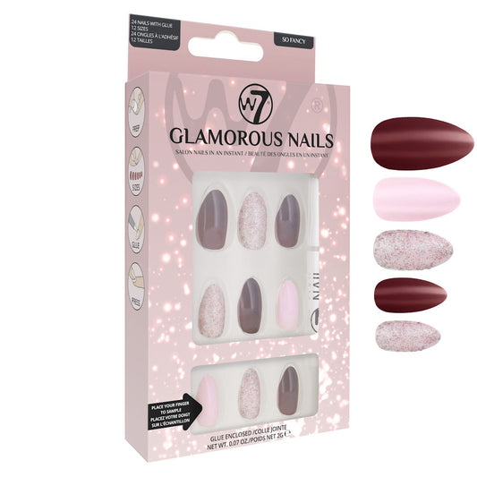 W7 Cosmetics Glamorous False Long Fake Nails - So Fancy