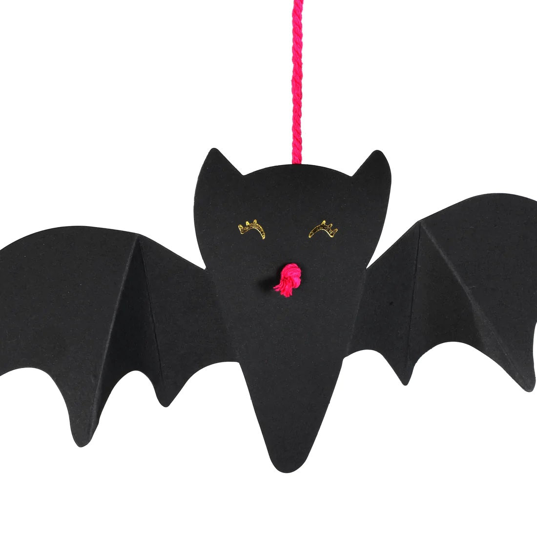 6 Hanging Bats DIY Decoration – Spooky Halloween Craft Kit String Bat Cut-Outs Activities Party Decor