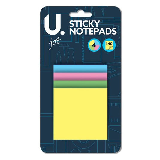 Sticky Notepads - 140 Pack