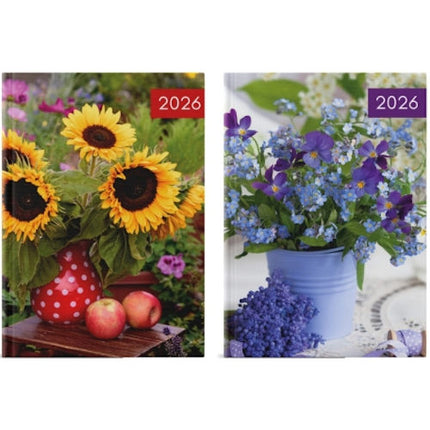 A5 Week To View Floral Patterned 2026 Diary - Assorted
