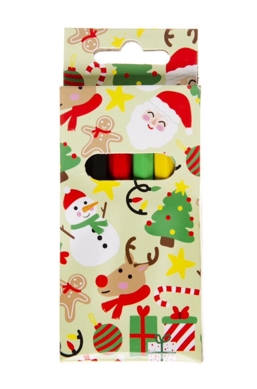 6 Christmas Halfsize Colouring Pencils