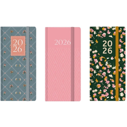 Slim Week To View Premium Designer 2026 Diary - Assorted