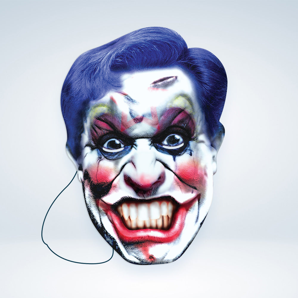 Clown Horror Party Mask – Full Face Cardboard Mask Eye Cut-Outs Parties
