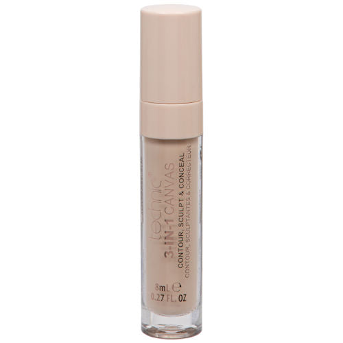 Technic Cosmetics 3-in-1 Canvas Full Coverage Concealer Porcelain - Makeup Beauty Full Coverage Concealer