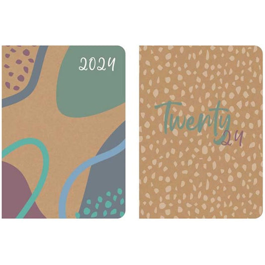 2024 A6 Eco Fully Recyclable Diary Week To View Single - Assorted
