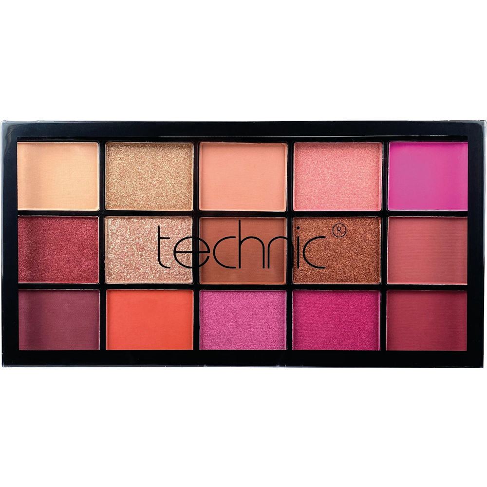 Technic Cosmetics Pressed Pigment Eyeshadow Palette Hot Love - Makeup Beauty Glamour Vibrant Shades Palette