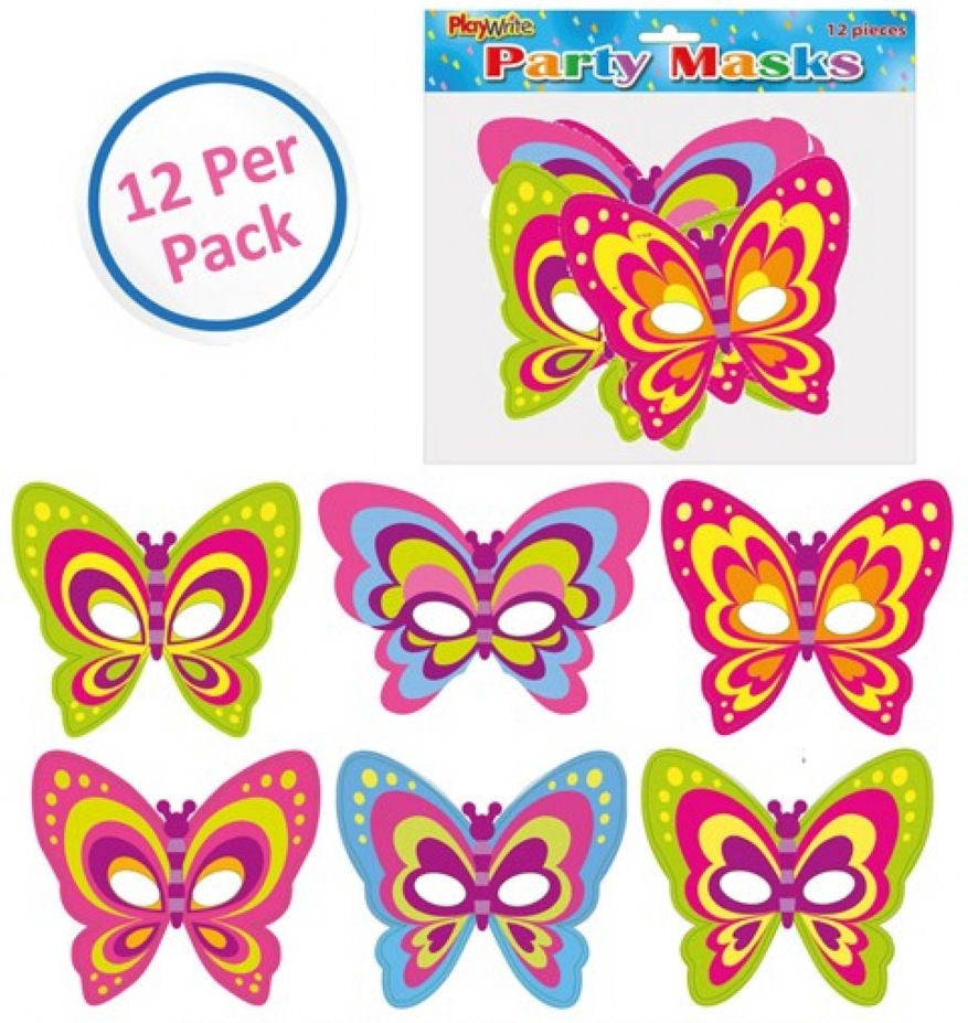 12 Cardboard Butterfly Masks