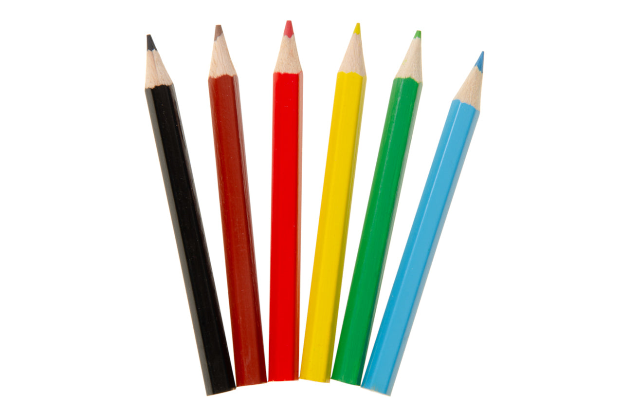 6 Christmas Halfsize Colouring Pencils