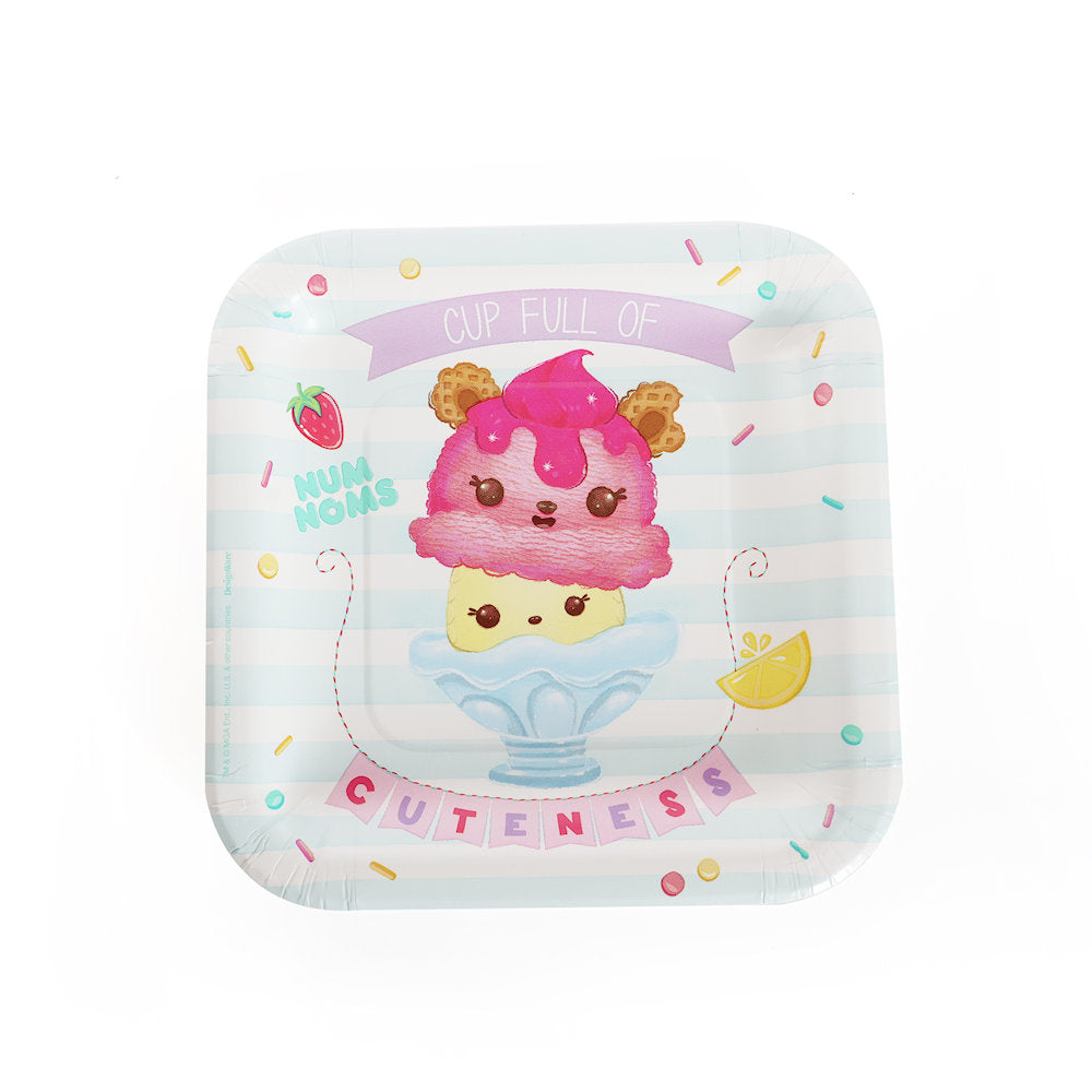 8 Num Noms 7" Square Paper Plates