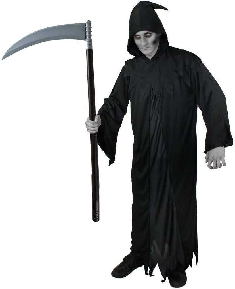 Halloween Plastic Scythe – Lightweight Costume Accessory Spooky Prop Grim Reaper
