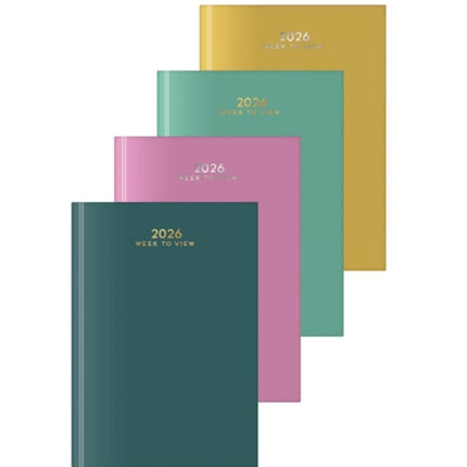 A5 Week A Page Colour Block Diary - Assorted