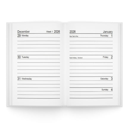 A6 Week To View Colour Block Diary - Assorted