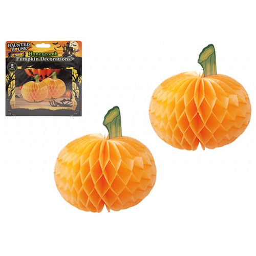 Halloween Honeycomb Pumpkin Decorations - 2 Pack