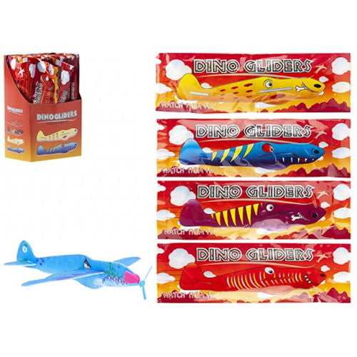 12 Dinosaur Polystyrene Plane Gliders - Flying Toys Fun Party Bag Fillers Kids
