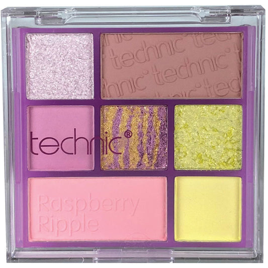 Technic Cosmetics 7 Colour Pressed Pigment Eyeshadow Palette - Raspberry Ripple