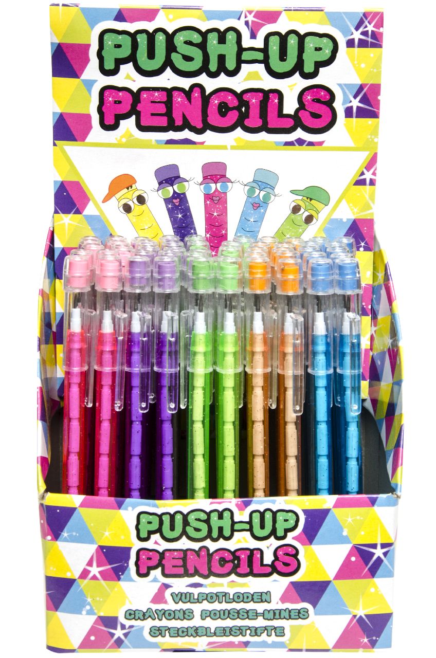 6 Push Up Pencils & Erasers