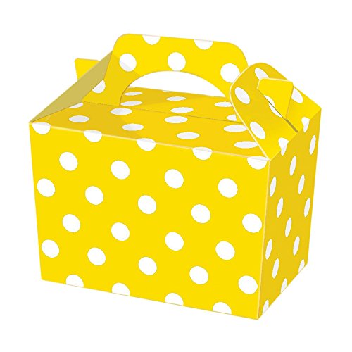 10 Yellow Polka Dot Boxes