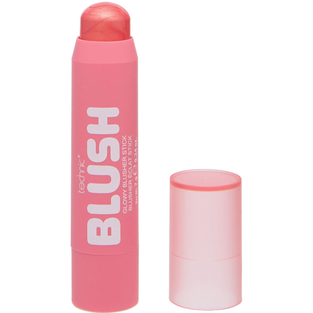 Technic Cosmetics Glowy Blusher Stick - Pink Diamond Radiant Finish Creamy Blendable Long-Lasting Smooth Application