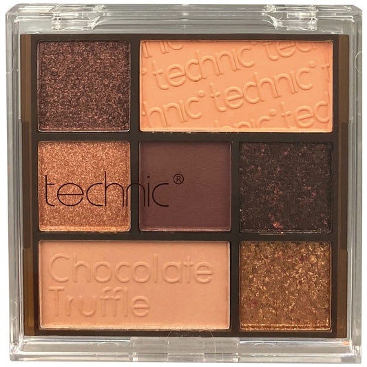 Technic Cosmetics 7 Colour Pressed Pigment Eyeshadow Palette - Chocolate Truffle