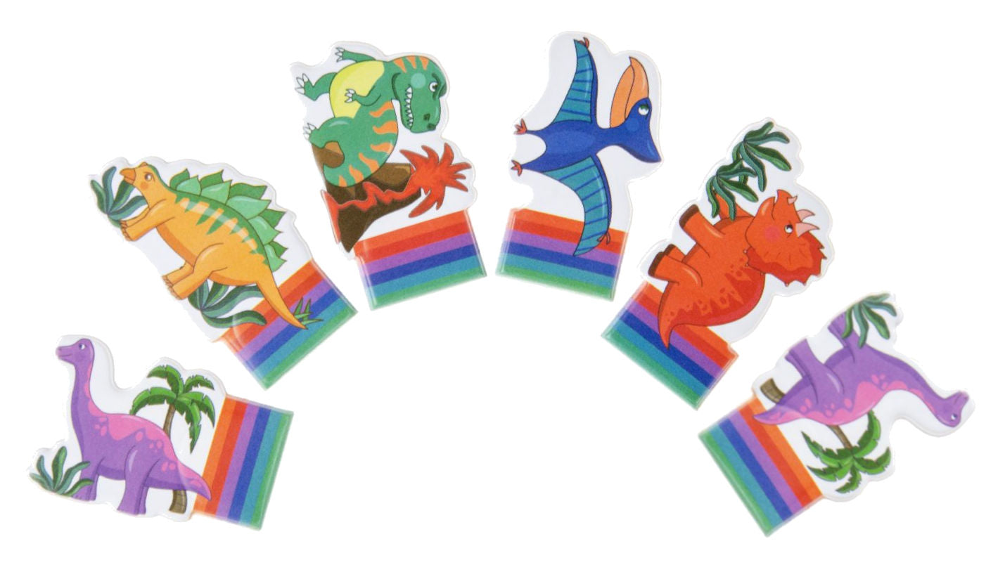 6 Dinosaur Finger Puppets