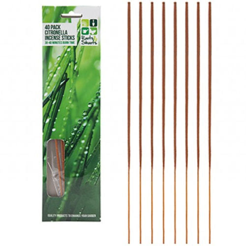 Citronella Incense Sticks - 40 Pack Outdoor Insect Repellent Natural Fragrance Patio Garden Essential