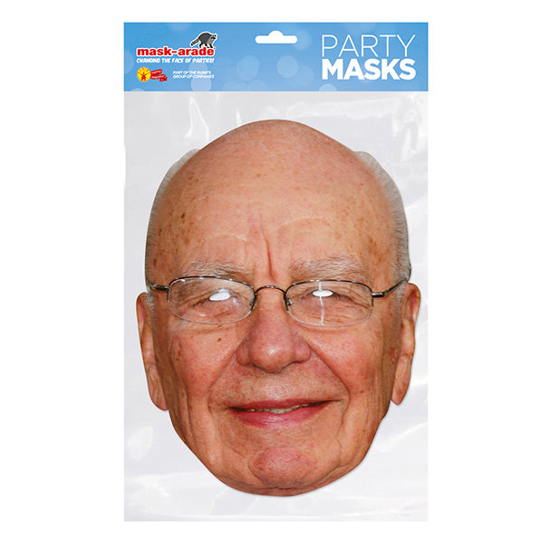 Rupert Murdoch Party Mask – Full Face Cardboard Mask Eye Cut-Outs Parties