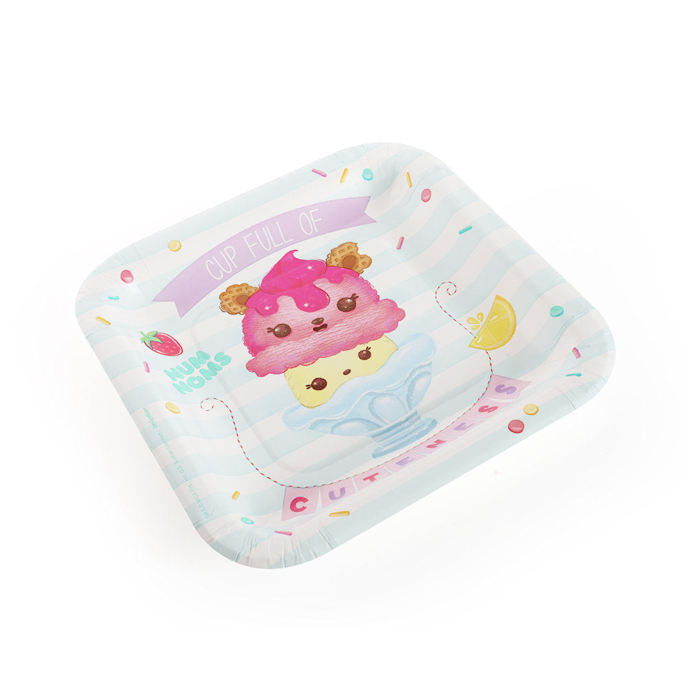 8 Num Noms 7" Square Paper Plates