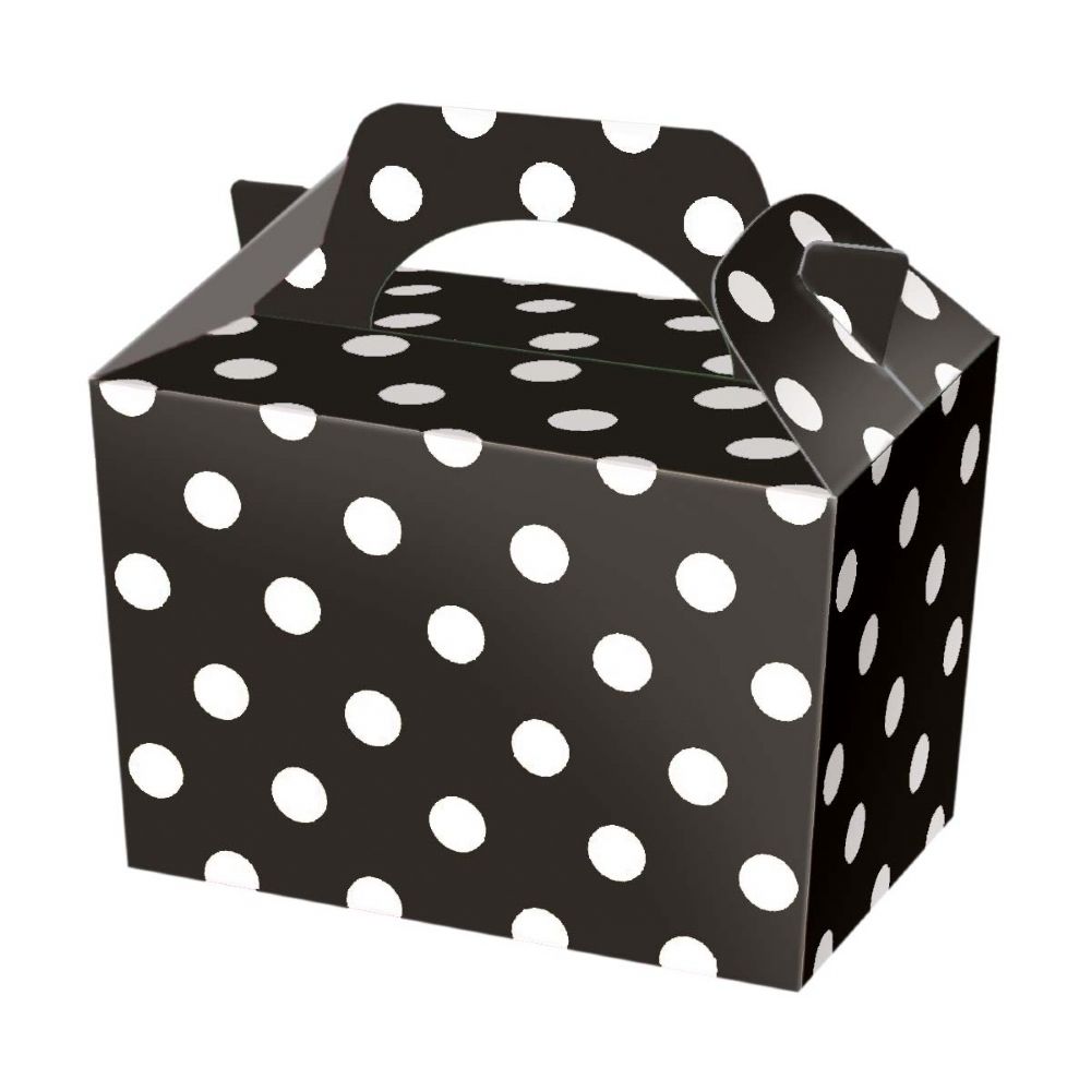 10 Black Polka Dot Boxes