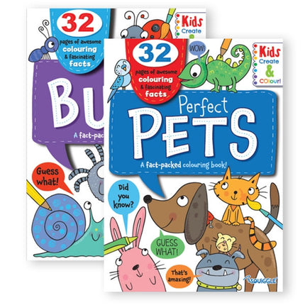 A4 Colouring Book Pets & Bugs – Assorted