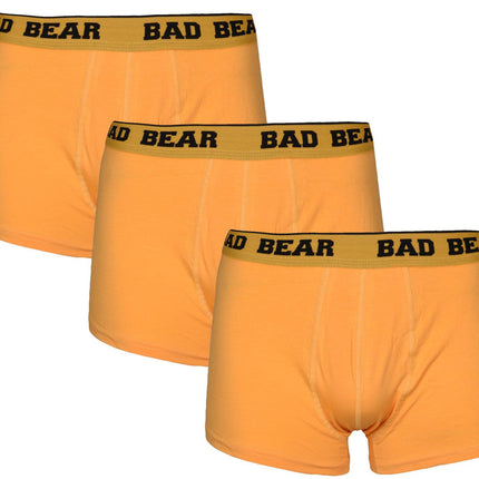 X-Large Bad Bear Mustard Boxer Shorts - 3 Pack