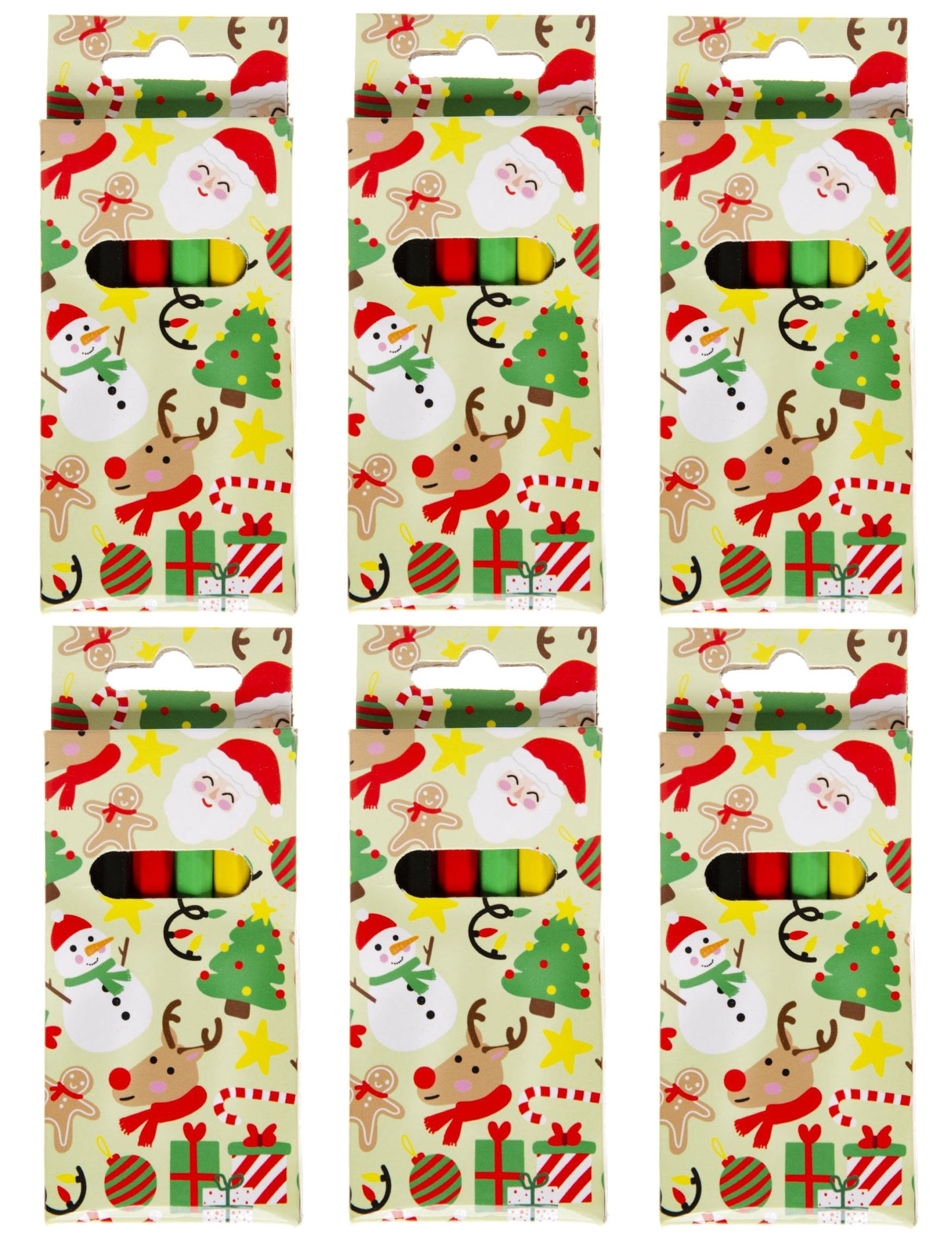 6 Christmas Halfsize Colouring Pencils