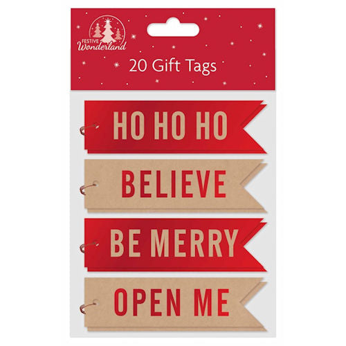 Flag Shaped Gift Tags - 20 Pack