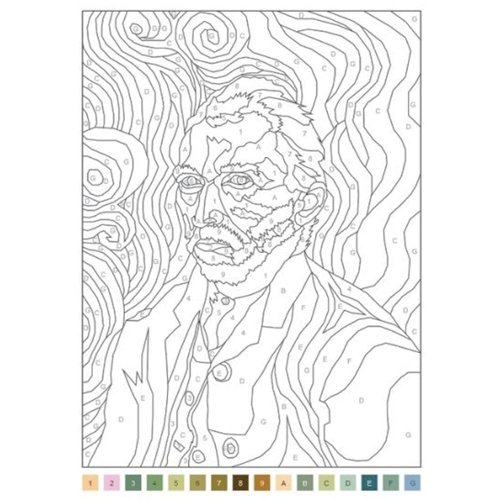 A4 Advanced Colour By Numbers Book - Intricate Patterns High Quality Paper Relaxing Art Therapy