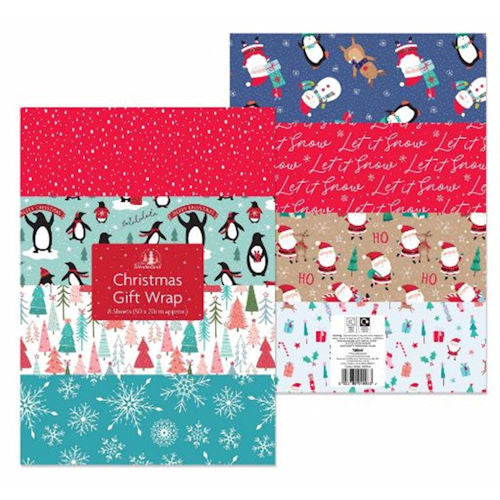 Christmas Wrap Sheets - Assorted