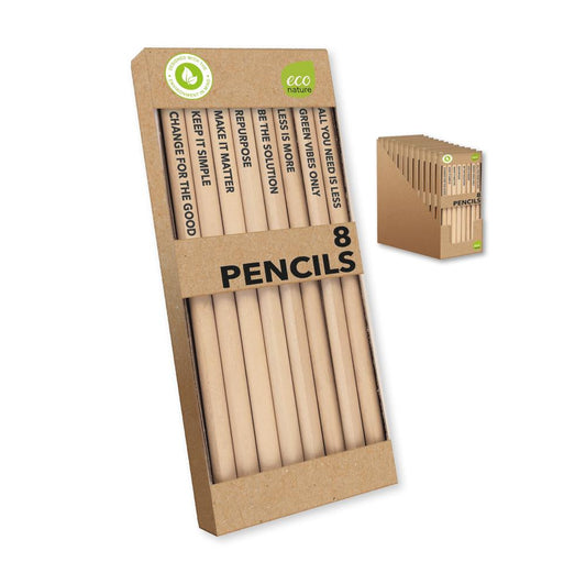 Eco Natural Pencils - 8 Pack