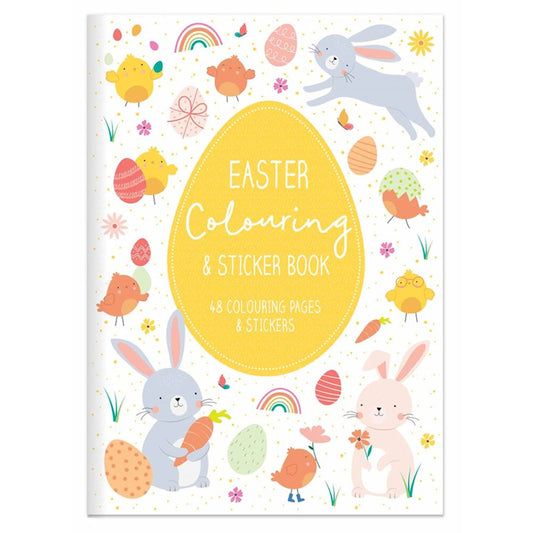 A4 Easter Colouring Sticker Book - 48 Pages