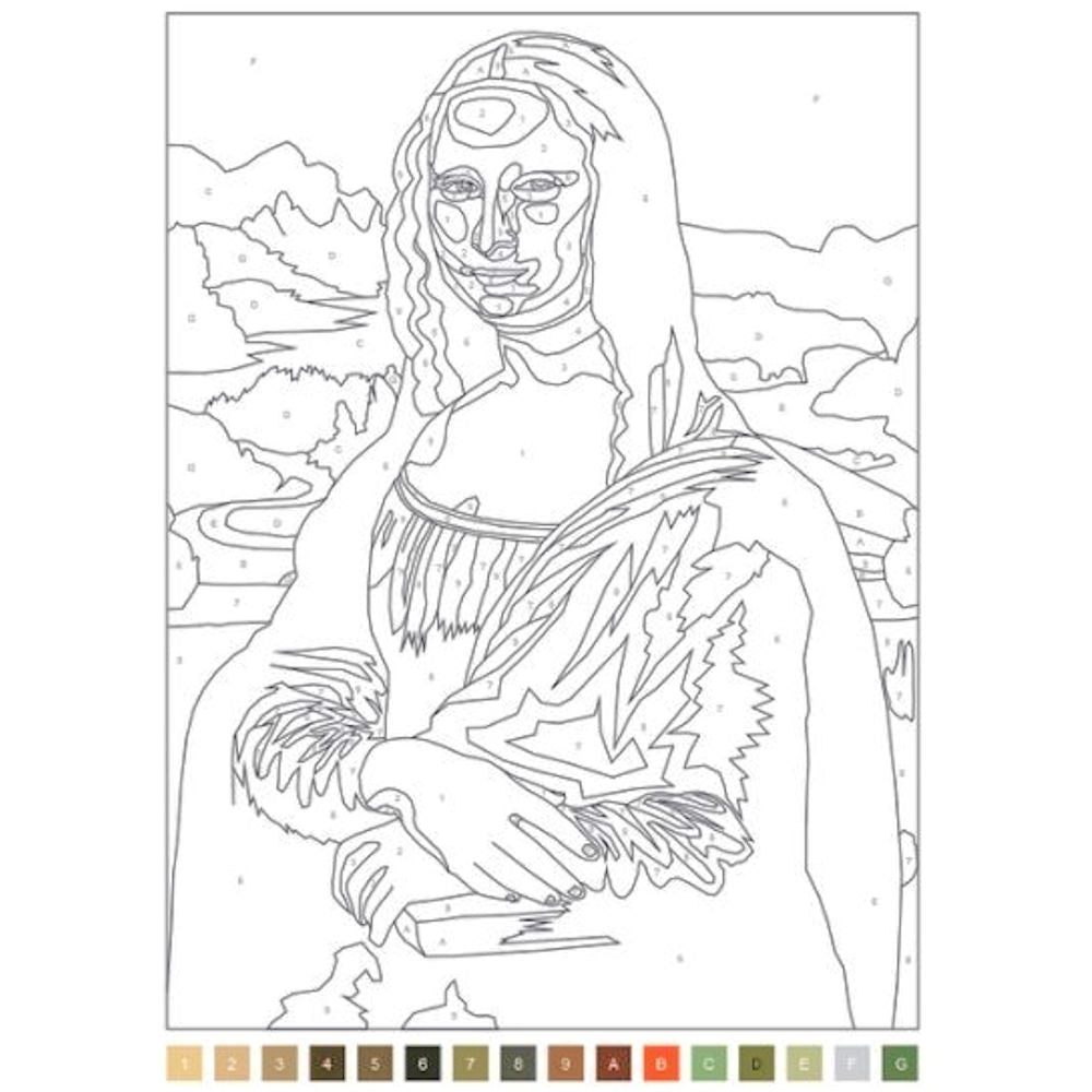 A4 Advanced Colour By Numbers Book - Intricate Patterns High Quality Paper Relaxing Art Therapy